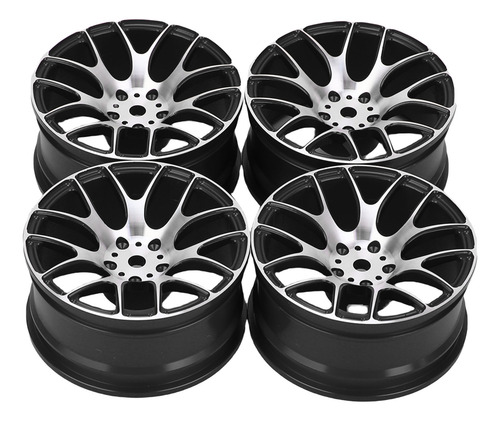 Cubo De Rueda Rc Negro Negro De 4 Piezas De Repuesto Para Mn