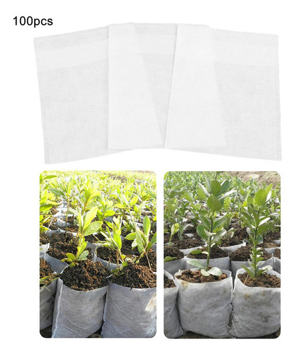 100 Piezas Bolsas De Vivero Para , Macetas Bolsas De 15x23cm
