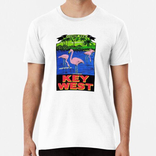 Remera Key West Florida Vintage Flamingos Travel Equipaje Al