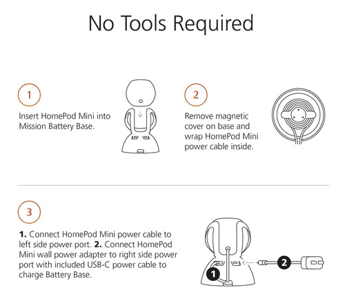 Base De Batería Mission Para Homepod Mini Blanco