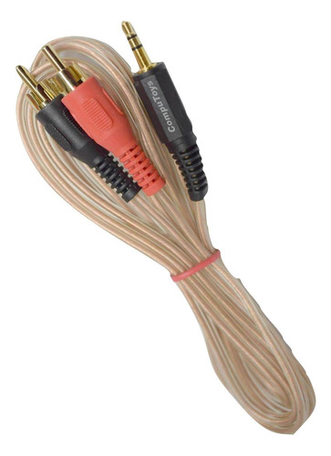 Zaud01o Cable Stereo 3.5m A 2 Rca Desoxigena Computoys