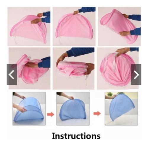 Mosquitera infantil, cuna con alfombrilla rosa para niñas
