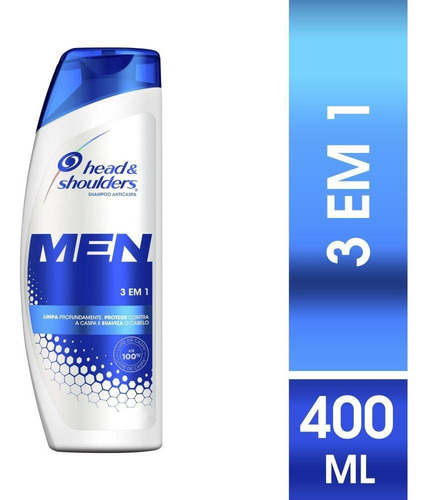 Shampoo Cuidados Com A Raiz Head & Shoulders Men 3em1 400ml