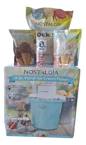 Nostalgia Ice Cream Con 2 Ice Cream Mix Y 1 Sal De Roca Agua