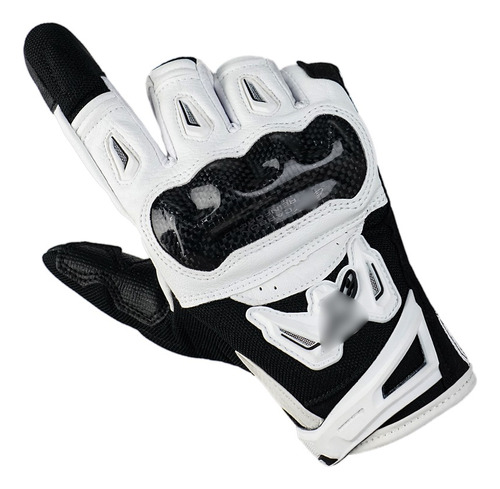 Guantes De Cuero V2 De Fibra De Carbono Para Motocicletas