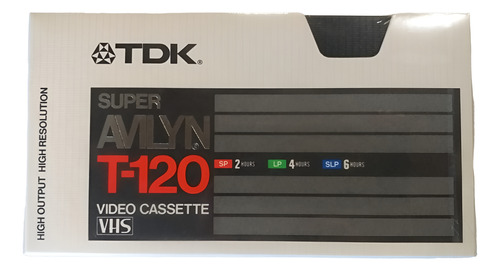 Casete De Video Tdk Super Avilyn T-120 Vhs
