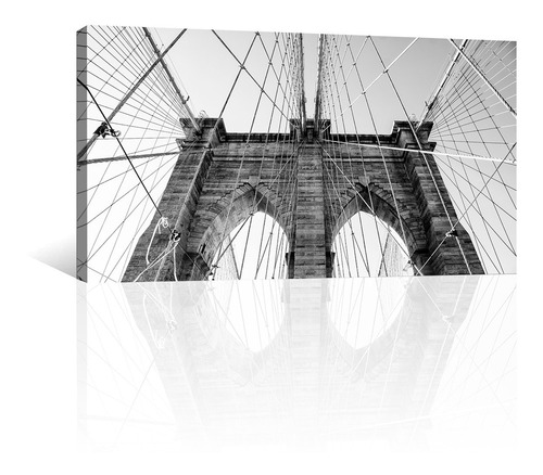 Cuadro Decorativo Nueva York Canvas Arcos De Puente Brooklyn