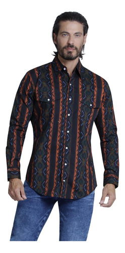 Camisa Vaquera Hombre Wrangler Regular Fit Manga Larga 950