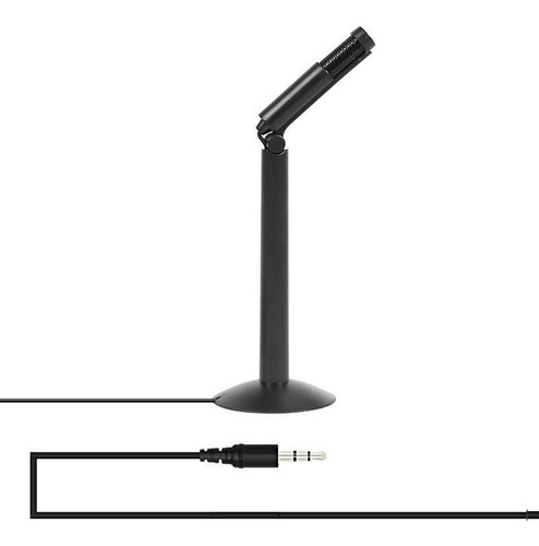Imagen 3 de 4 de Microfono De Pie Para Pc Con Cable 2 Metros 3.5mm