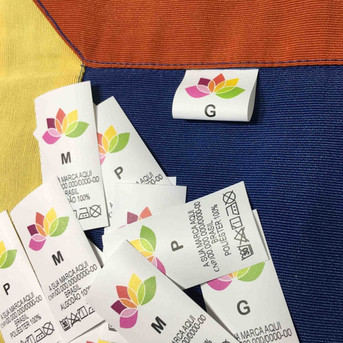 700 Etiquetas Personalizadas Nylon Resin P/ Roupa Artesanato