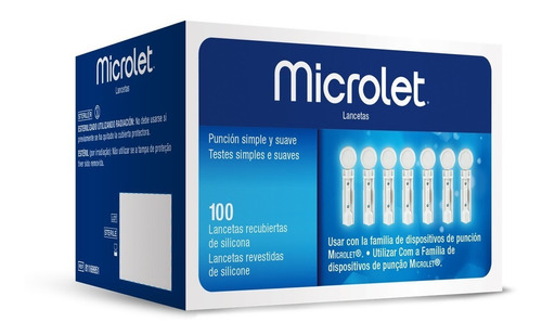 Imagen 1 de 3 de Contour Microlet Lancetas Caja Con 100 Lancetas