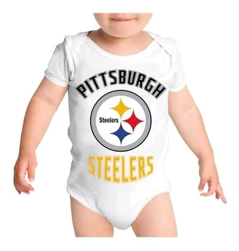 Pañalero Personalizado Pittsburgh Steelers Mameluco Nfl Bebé