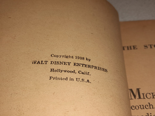 Coleccion 4 Libros Walt Disney Antiguos 1938 Mickey Donald (Usado)