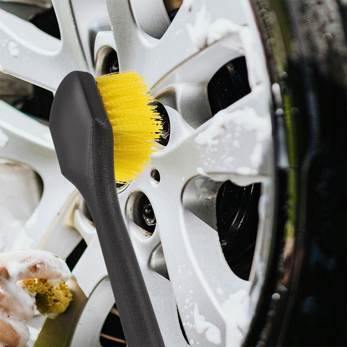 Cepillo Para Detalles De Ruedas Y Neumáticos De Coche, Mango