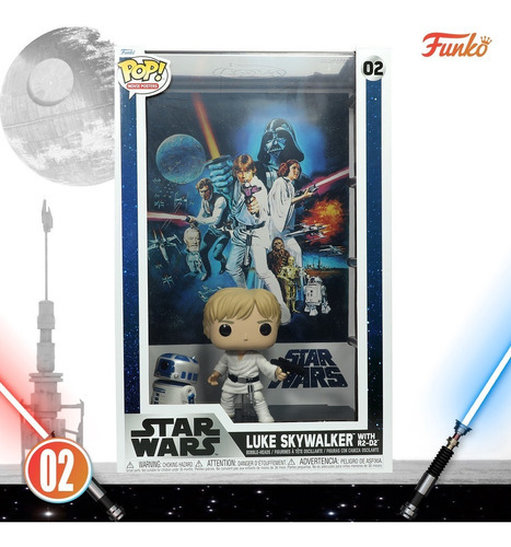 Funko Pop Luke Skywalker Y R2 D2 #02 Star Wars Poster Jumbo