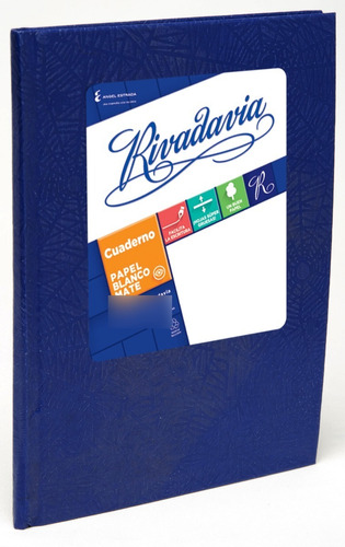 Cuaderno Rivadavia Tapa Dura X50 Hojas Cuadriculado Azul