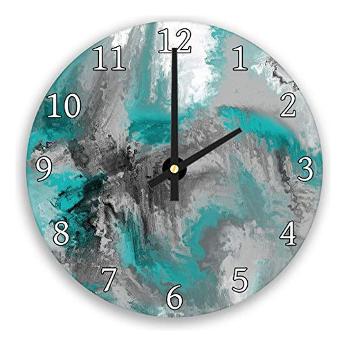 Hiusan Reloje Pared Madera Moderno Color Gris Negro Blanco