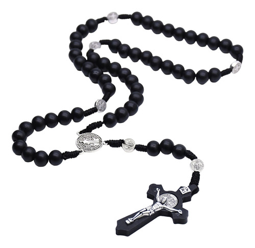 Cruz Collar St. Benedict Beaded Hombres Regalos Para Mujeres