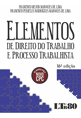 Libro Elementos De Direito Trab Proc Trabalhista 16ed 16 De