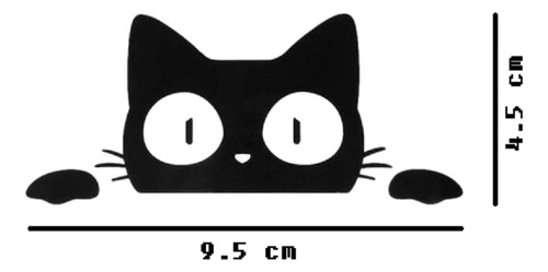 Gato Negro Modelo 1 Sticker Vinil 2 Piezas $135 Mikegamesmx