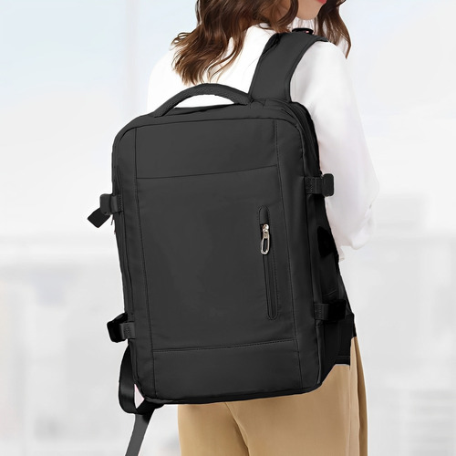 Mochila Anti Furto Notebook Saída Cabo Usb Fone Reforçada Cor Preto