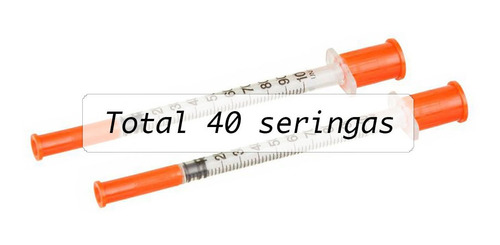 Imagem 2 de 4 de Seringa (40) Uniqmed 0,5 Agulha 32g Insulina Botox Anestesia