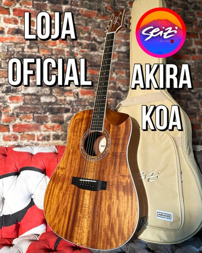 Violão Seizi Akira Half Cutaway Koa Com Bag