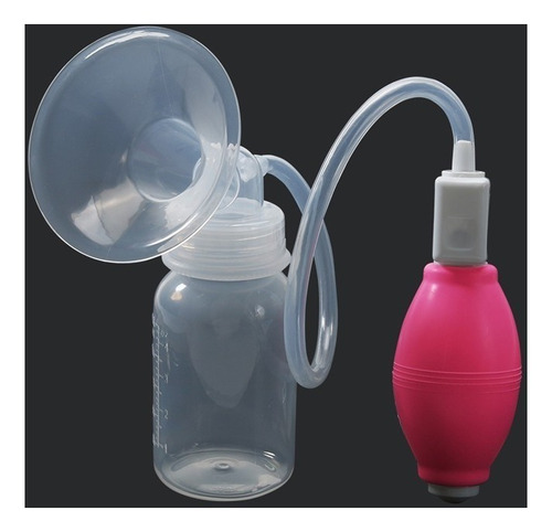 Extractor De Leche Materna Manual Con Bomba Rosado Con Chupo