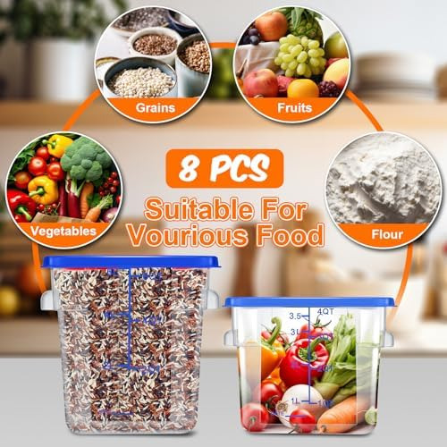 Juego De 8 Recipientes De Almacenamiento De Alimentos Para N