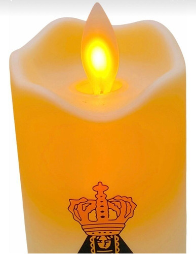 Vela Led Virtual Nossa Senhora Aparecida C/ Pilha Chama Viva