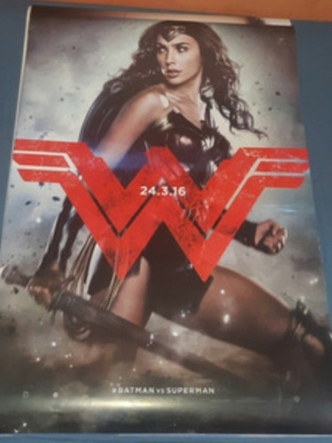 Poster Original De Cine/  Mujer Maravilla/ Bvs/ Wonder Woman