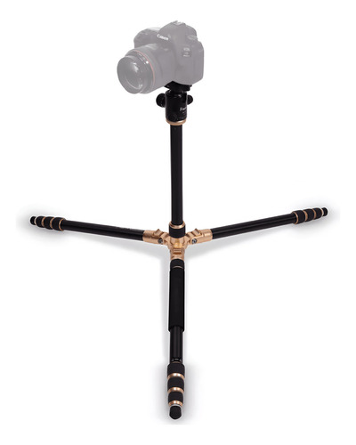 Tripé / Monopé Kingjoy Ac-288 Cabeça Ball Head Alumínio 10kg Cor Dourado