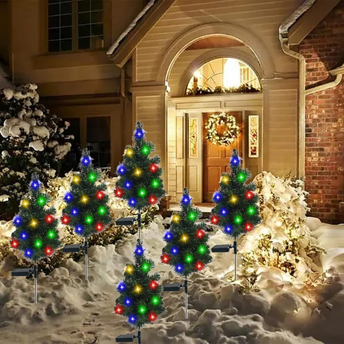 Luces Solares De Estaca De Jardín Para Árbol De Navidad, Luc