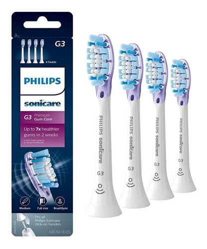 Philips Sonicare Brush Heads Gum Care G3 4pk Hx9054/65 White