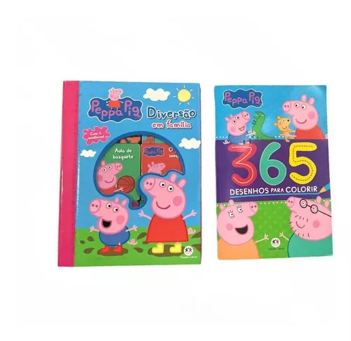 Kit Infantil Colorir Box c/12 Lápis Peppa Pig