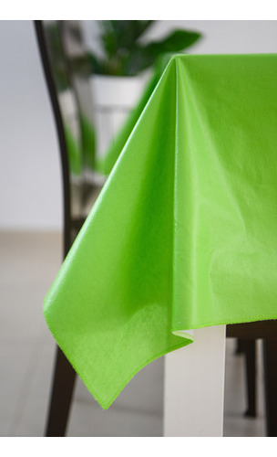 Mantel Cuerina Impermeable Cuadrado 1.40x1.40 Ecocuero Verde Manzana