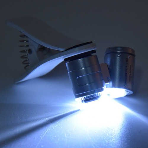 Microscopio Para Teléfono Celular Con Lupa Led De 60x