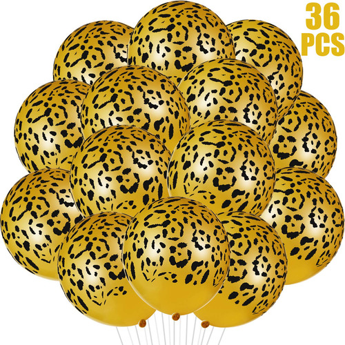 Gejoy 36 Globo Leopardo Estampado Animal Selva Latex Punto