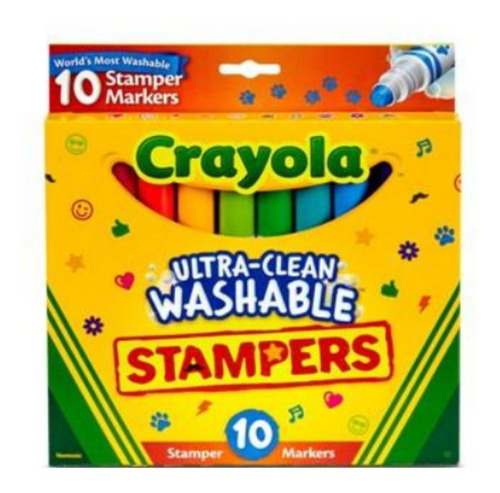 Crayola: Caja X 10 Marcadores Con Sellitos Lavables