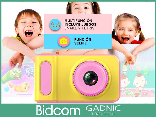 Camara Video Fotos Niños Kids Gadnic Con Juegos Colores