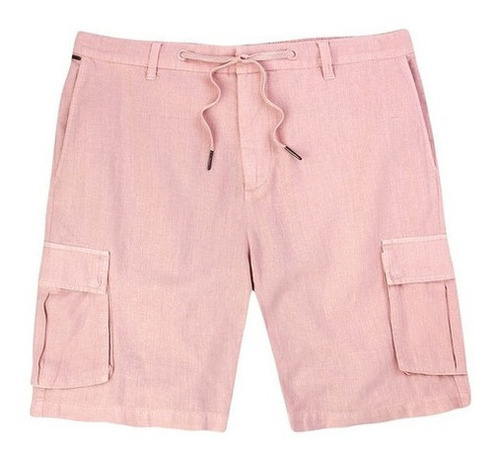 Bermuda Cargo Masculina Em Linho Herinh