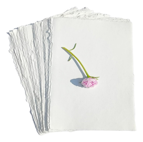 Papel De Algodón Handmade A5 Blanco 150 Gsm Para Crafts