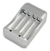 Comprar Cargador De 2 Baterias Pilas Aa Y 2 Aaa Recargables Bateria