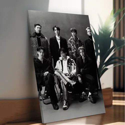 Póster Enmarcado Bts En Lienzo For Sala De Juegos Póster