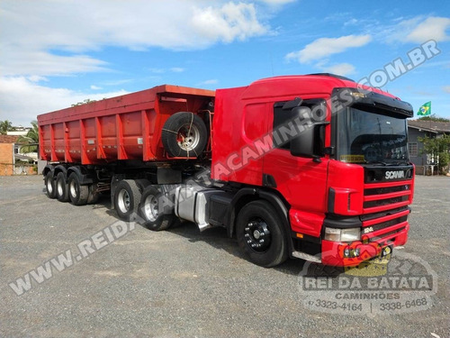 Scania P124 La 6x2 420cv + Reboque Librelato Caçamba 3 Eixos