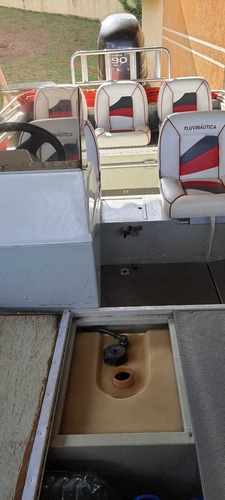 Imagem 10 de 10 de Lancha Fluvinautica Alumínios 4.9m Com Motor Yamaha 90hp 4t