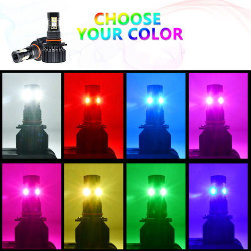 Multicolor Led Fog Light Bulb 9005 9006 H10 Color Changing