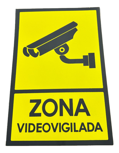 Letrero Camara De Seguridad Vigilando Alta Calidad 30x20 Cm