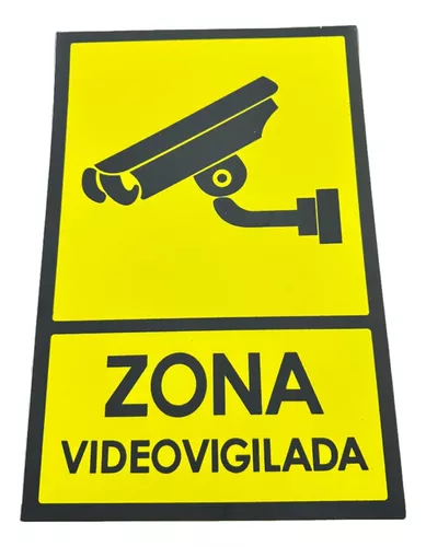 Señalamiento Zona Vigilada Letrero Zona Videovigilada 30x20