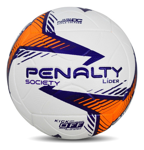 Bola Society Penalty Lider + Bomba De Ar Cor Laranja